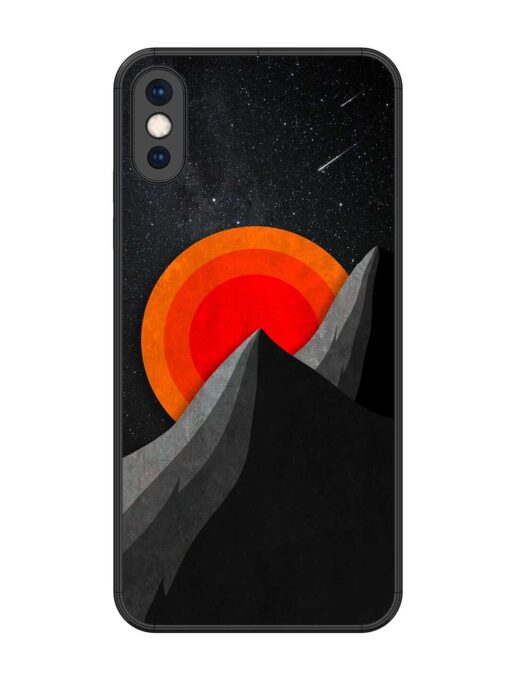 Black Mountain Glossy Metal Phone Cover for Apple Iphone Xs Max Zapvi