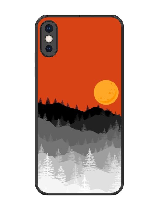 Mountain Lofi Sun Glossy Metal Phone Cover for Apple Iphone Xs Max Zapvi