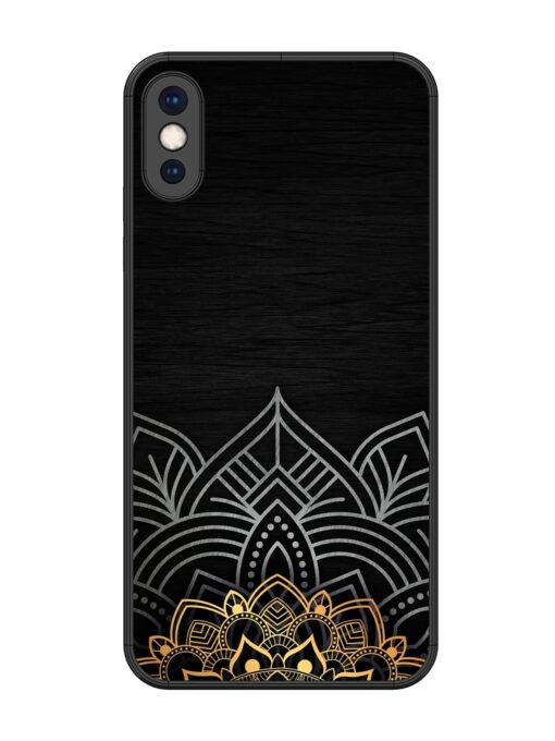 Decorative Golden Pattern Glossy Metal Phone Cover for Apple Iphone Xs Max Zapvi