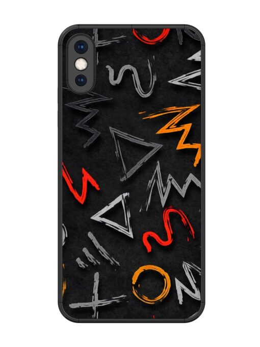 Grungy Graffiti Glossy Metal Phone Cover for Apple Iphone Xs Max Zapvi