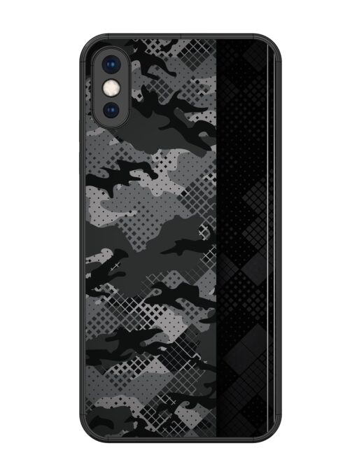 Dark Camouflage Glossy Metal Phone Cover for Apple Iphone Xs Max Zapvi