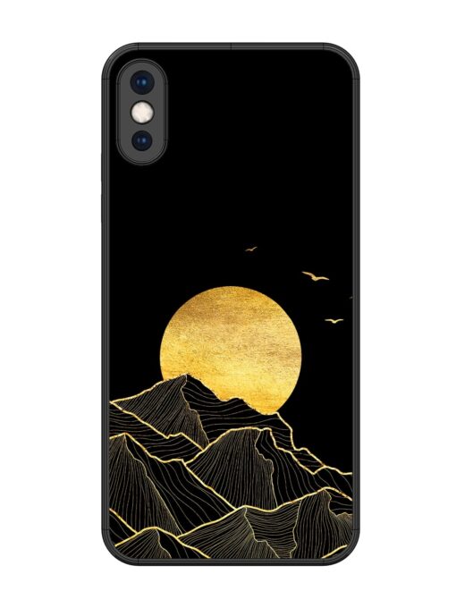 Golden Sunrise Glossy Metal Phone Cover for Apple Iphone Xs Max Zapvi