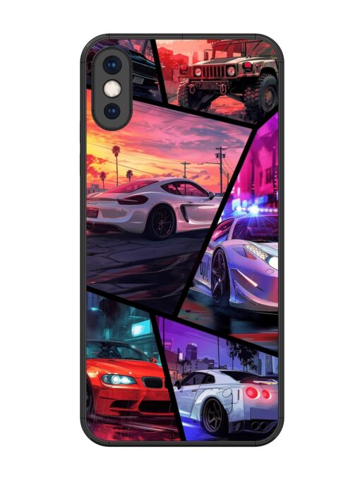 Ride In Pixels Glossy Metal Phone Cover for Apple Iphone Xs Max Zapvi