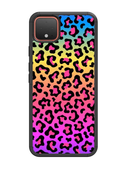 Neon Rainbow Colored Glossy Metal Phone Cover for Google Pixel 4 Zapvi