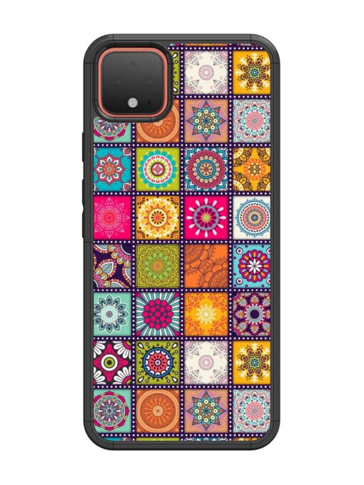 Seamless Pattern Vintage Glossy Metal Phone Cover for Google Pixel 4 Zapvi