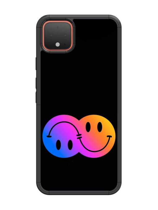 Gradient Smile Art Glossy Metal TPU Phone Cover for Google Pixel 4 Zapvi