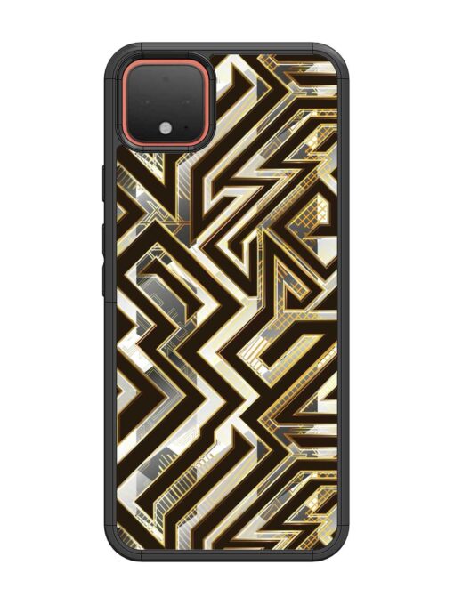 Technology Geometric Seamless Glossy Metal Phone Cover for Google Pixel 4 Zapvi