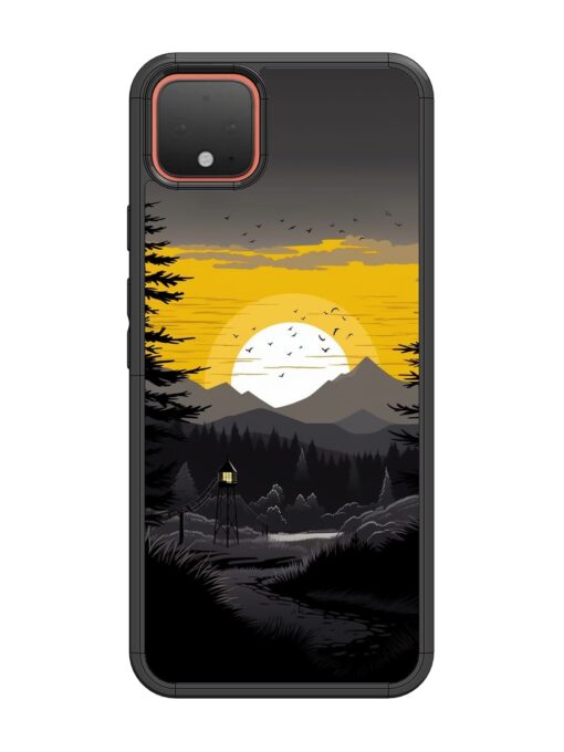 Sunset Vector Glossy Metal Phone Cover for Google Pixel 4 Zapvi