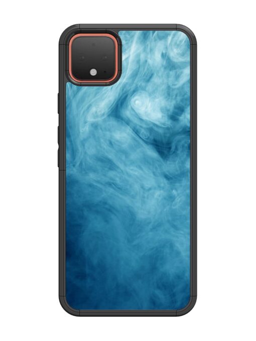 Blue Smoke Art Glossy Metal Phone Cover for Google Pixel 4 Zapvi