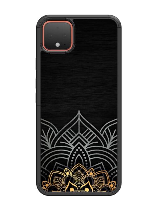 Decorative Golden Pattern Glossy Metal Phone Cover for Google Pixel 4 Zapvi