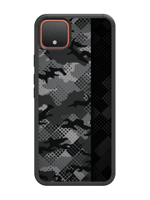 Dark Camouflage Glossy Metal Phone Cover for Google Pixel 4 Zapvi