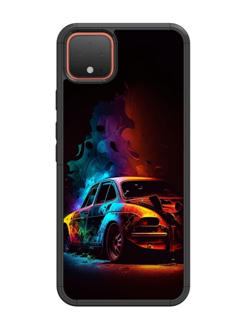 High Classic Car Art Glossy Metal Phone Cover for Google Pixel 4 Zapvi