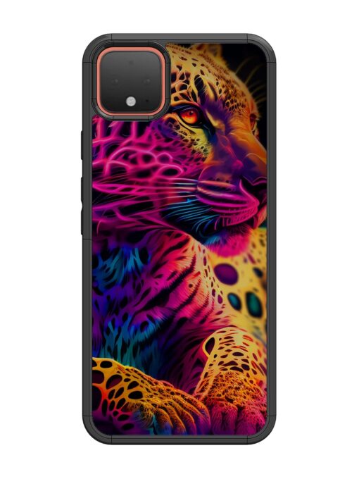 Leopard Art Glossy Metal Phone Cover for Google Pixel 4 Zapvi