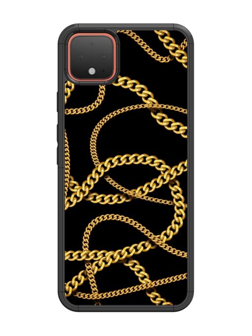 Decorative Golde Chain Glossy Metal Phone Cover for Google Pixel 4 Zapvi