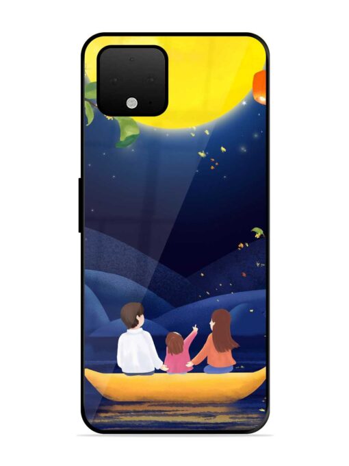 Happy Family And Beautiful View Glossy Metal Phone Cover for Google Pixel 4 Xl Zapvi