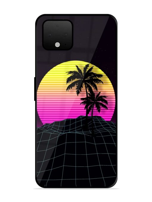 Coconut Vector Glossy Metal Phone Cover for Google Pixel 4 Xl Zapvi