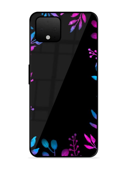 Flower Pattern Watercolor Glossy Metal Phone Cover for Google Pixel 4 Xl Zapvi