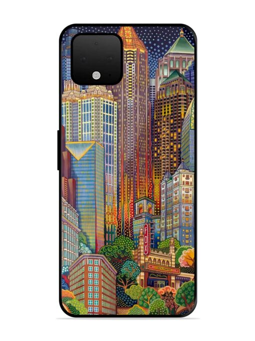 Cityscapes Art Glossy Metal Phone Cover for Google Pixel 4 Xl Zapvi