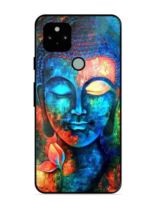 Buddha Painting Glossy Metal Phone Cover for Google Pixel 5 Zapvi