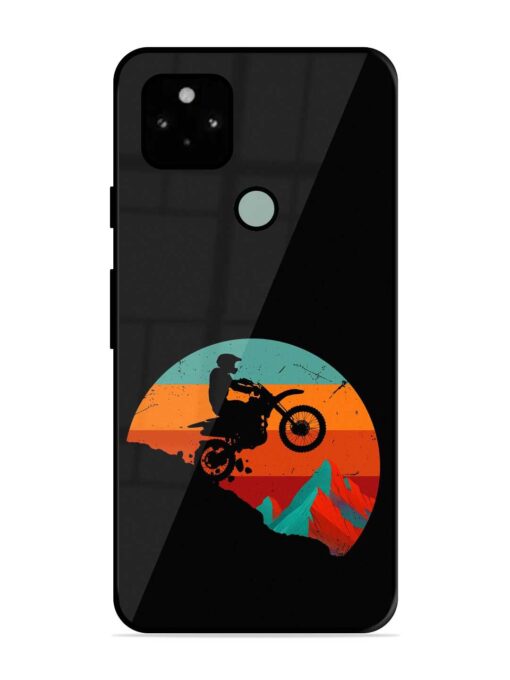 Mountain Bike Glossy Metal Phone Cover for Google Pixel 5 Zapvi