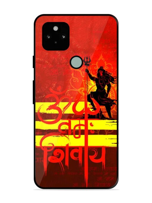 Illustration Lord Shiva Glossy Metal TPU Phone Cover for Google Pixel 5 Zapvi