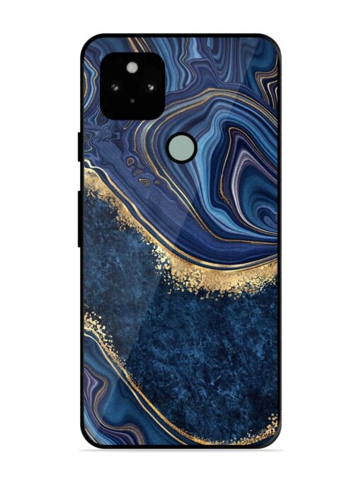 Abstract Background Blue Glossy Metal TPU Phone Cover for Google Pixel 5 Zapvi