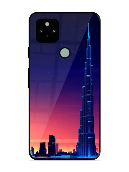 Burj Khalifa Abstract Glossy Metal Phone Cover for Google Pixel 5 Zapvi