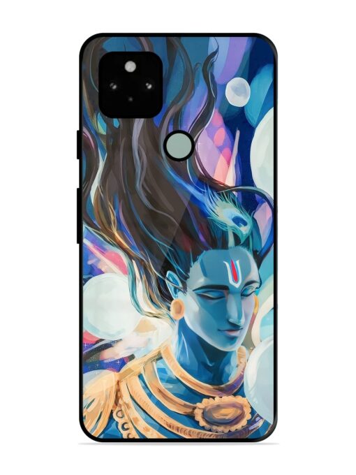 Bhagwan Sri Krishna Glossy Metal Phone Cover for Google Pixel 5 Zapvi