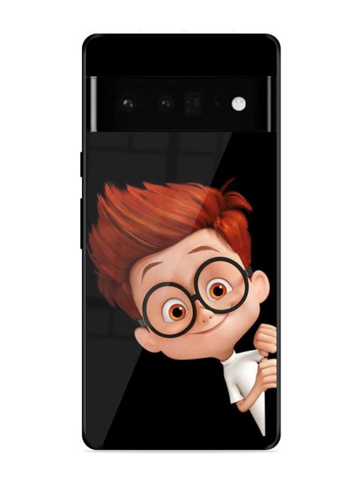 Smart Boy Cartoon Glossy Metal Phone Cover for Google Pixel 6 Pro Zapvi