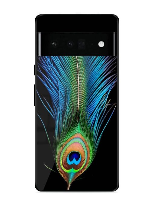 Peacock Feather Glossy Metal TPU Phone Cover for Google Pixel 6 Pro Zapvi