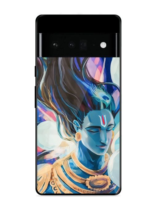 Bhagwan Sri Krishna Glossy Metal Phone Cover for Google Pixel 6 Pro Zapvi