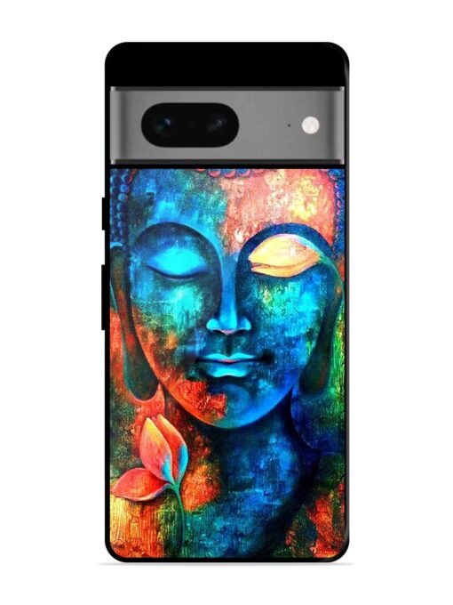 Buddha Painting Glossy Metal Phone Cover for Google Pixel 7 Zapvi