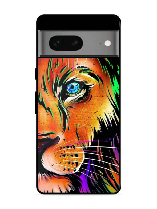 Colorful Lion Design Glossy Metal TPU Phone Cover for Google Pixel 7 Zapvi