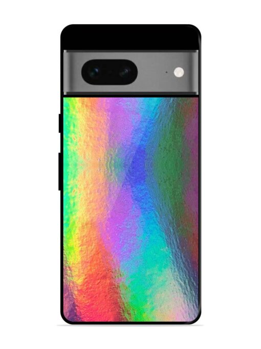 Colorful Holographic Background Glossy Metal TPU Phone Cover for Google Pixel 7 Zapvi