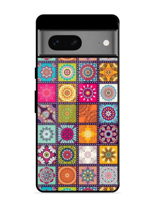 Seamless Pattern Vintage Glossy Metal Phone Cover for Google Pixel 7 Zapvi