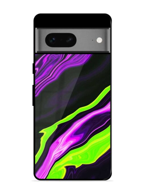 Bright Fluid Violet Glossy Metal Phone Cover for Google Pixel 7 Zapvi