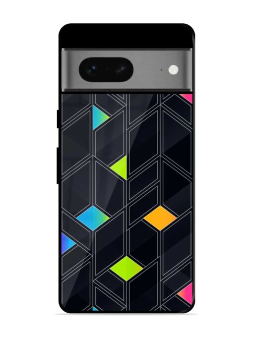 Abstract Mosaic Seamless Glossy Metal Phone Cover for Google Pixel 7 Zapvi