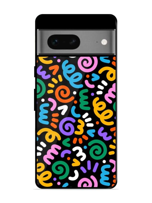 Colorful Seamless Vector Glossy Metal Phone Cover for Google Pixel 7 Zapvi