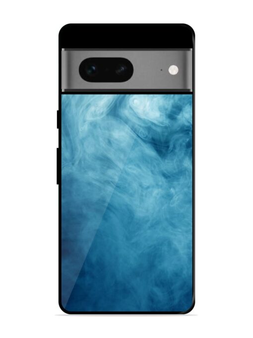 Blue Smoke Art Glossy Metal Phone Cover for Google Pixel 7 Zapvi