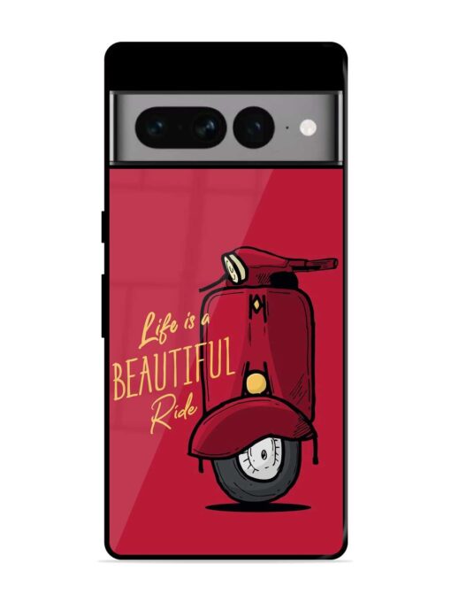 Life Is Beautiful Rides Glossy Metal Phone Cover for Google Pixel 7 Pro Zapvi