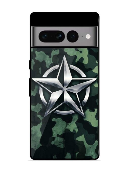 Indian Army Star Design Glossy Metal Phone Cover for Google Pixel 7 Pro Zapvi