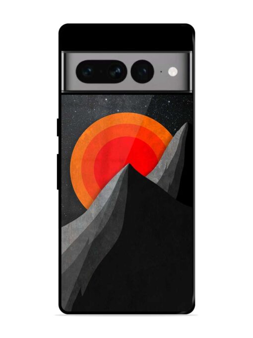 Black Mountain Glossy Metal Phone Cover for Google Pixel 7 Pro Zapvi