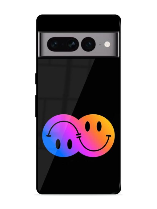 Gradient Smile Art Glossy Metal TPU Phone Cover for Google Pixel 7 Pro Zapvi