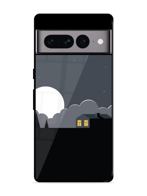 Full Moon Vector Art Glossy Metal Phone Cover for Google Pixel 7 Pro Zapvi