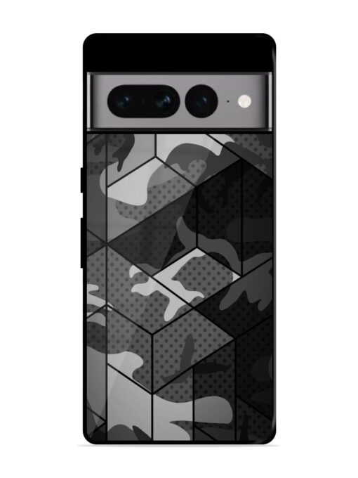 Hexagonal Pattern Glossy Metal Phone Cover for Google Pixel 7 Pro Zapvi