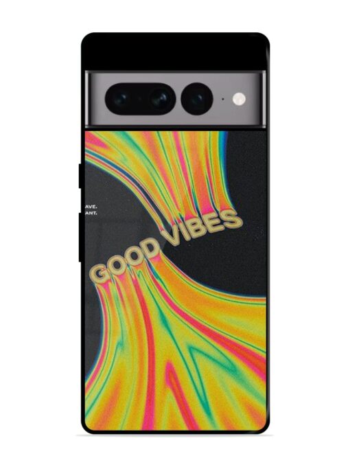 Good Vibes Glossy Metal Phone Cover for Google Pixel 7 Pro Zapvi