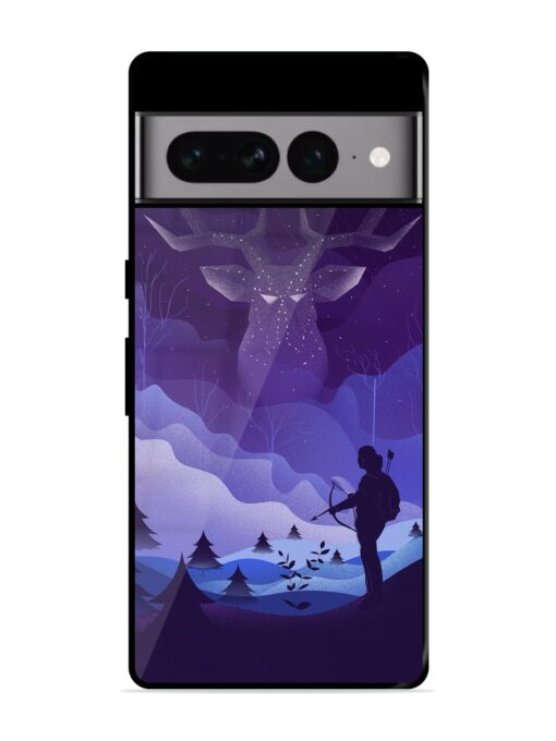 Deer Forest River Glossy Metal Phone Cover for Google Pixel 7 Pro Zapvi