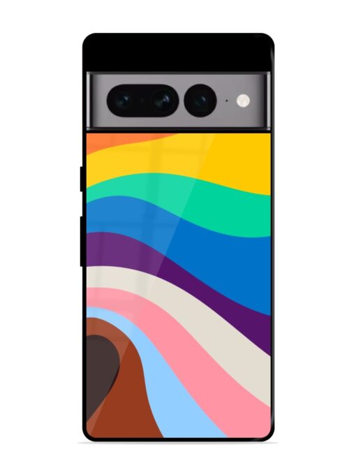 Minimal Pride Art Glossy Metal Phone Cover for Google Pixel 7 Pro Zapvi