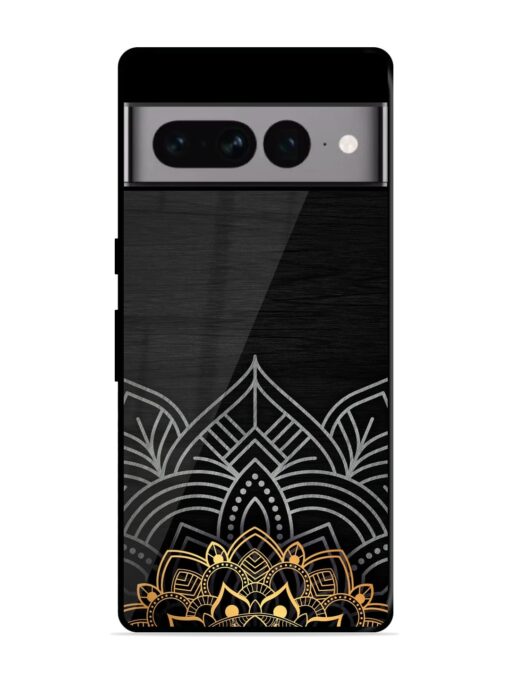 Decorative Golden Pattern Glossy Metal Phone Cover for Google Pixel 7 Pro Zapvi