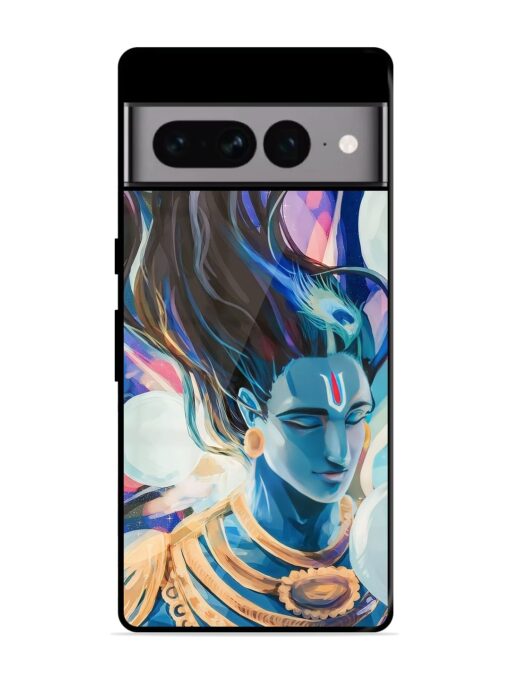 Bhagwan Sri Krishna Glossy Metal Phone Cover for Google Pixel 7 Pro Zapvi